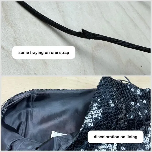 Vintage 1970s Black Sequins and Ostrich Feather Cocktail Dress - Picture 5 of 8